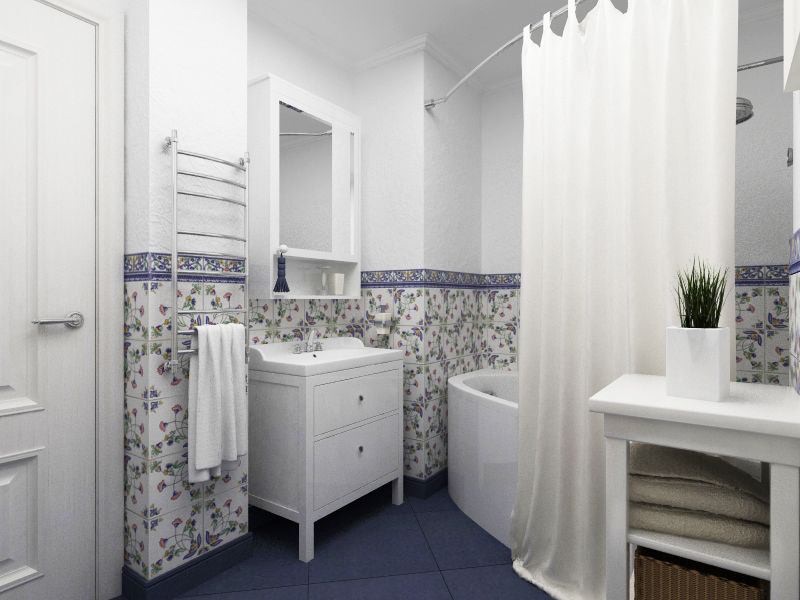 Уютный и светлый дизайн ванных комнат (59 фото)