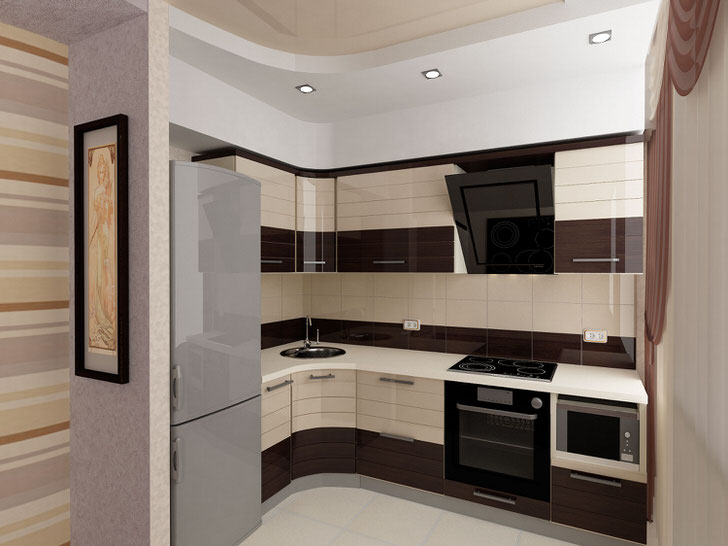 Дизайн проекты компактных кухонь 8 кв. м - реальные фото интерьеров от manikyrsha.ru